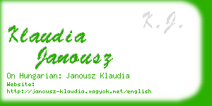 klaudia janousz business card